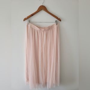 Pink Tulle Maxi Skirt